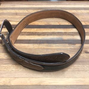 Size 34 Black Alligator and Tooled Leather Belt
